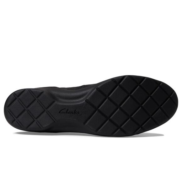 NWT Clarks Women's Meadow Rae Ballet Flat, Black Leather, 6 - Picture 3 of 6